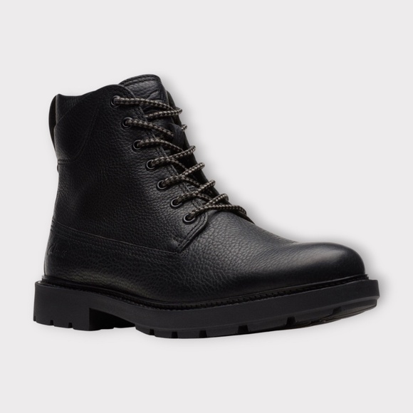 Clarks Mens Craftdale 2 Hi Boot. Black Leather. 26169000 main image 5